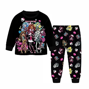 Комплект піжами для дівчаток DYWPYCLQ, модна футболка та штани - Фото 1