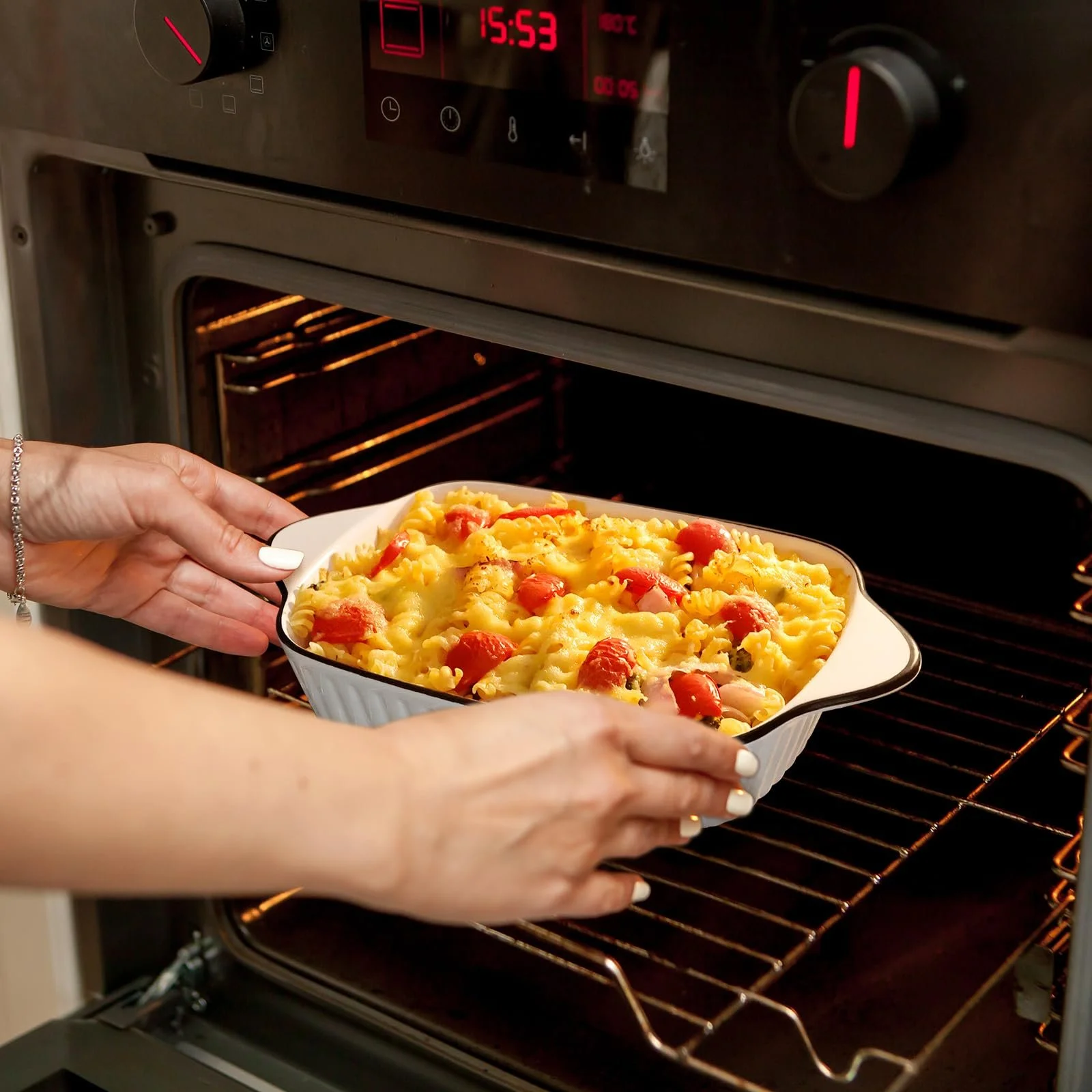 Формы для запекания NUTRIUPS набор 4 шт. 1 л прямоугольные керамические 26,5 см с ручками, фото №7