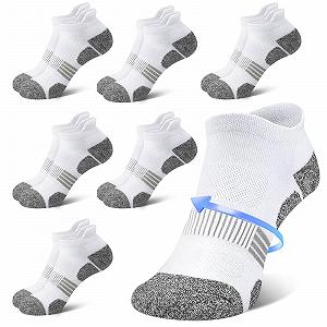 Спортивные компрессионные носки Yootiko (6 пар) Unisex для бега и пешего туризма для мужчин и женщин - дышащие, нескользящие, для тренировок, отдыха и повседневного использования - Фото 1