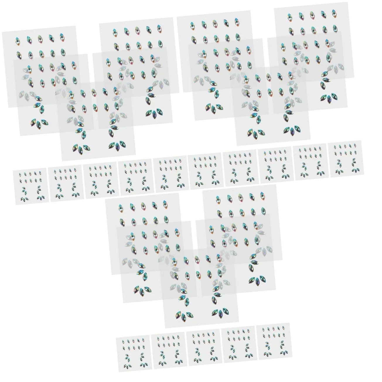 Набір Наклейки Коштовності Стрази для Марді Гра Фестивалю Листя, фото №1