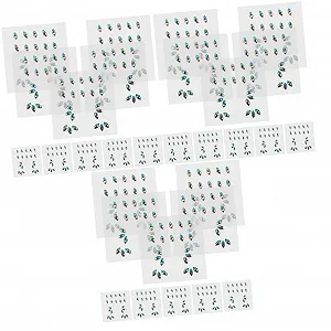 Набір Наклейки Коштовності Стрази для Марді Гра Фестивалю Листя - Фото 1