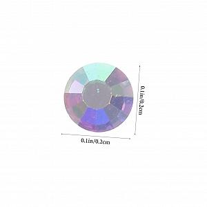 Набор страз FRCOLOR для рукоделия, клеевых, для ваз, набор для ванны, стеклянные, плоские, кристальные, 2880 штук synthetic.ua - Фото 1