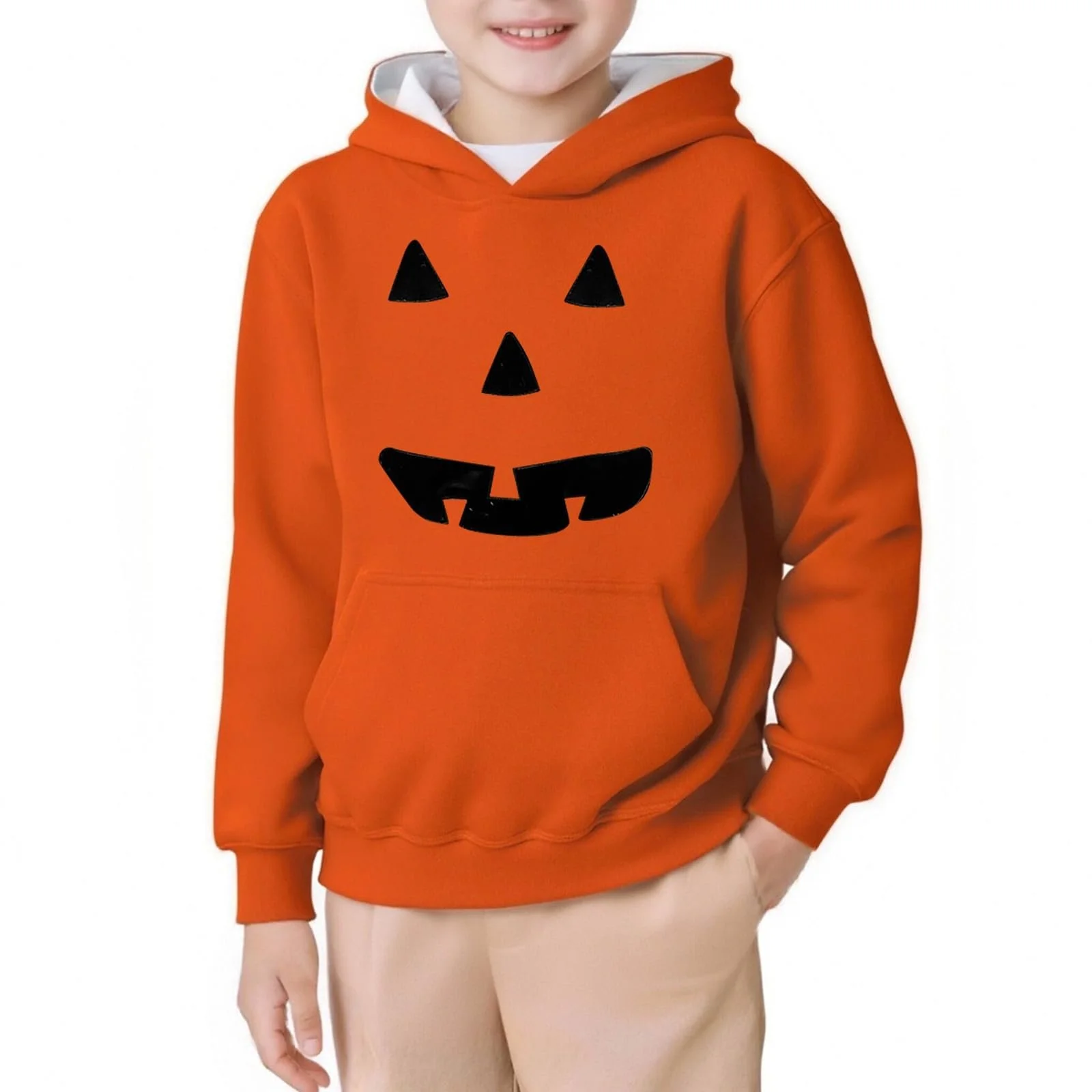 Худі Pumpkin Face Halloween для хлопчиків, з довгими рукавами, фото №1 Худі Pumpkin Face Halloween для хлопчиків, з довгими рукавами, фото №1