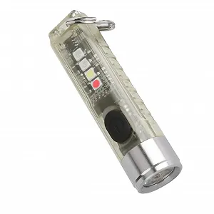 USB ліхтарик-брелок OUNONA USB акумуляторний PC нержавіюча сталь для кемпінгу на відкритому повітрі - Фото 1