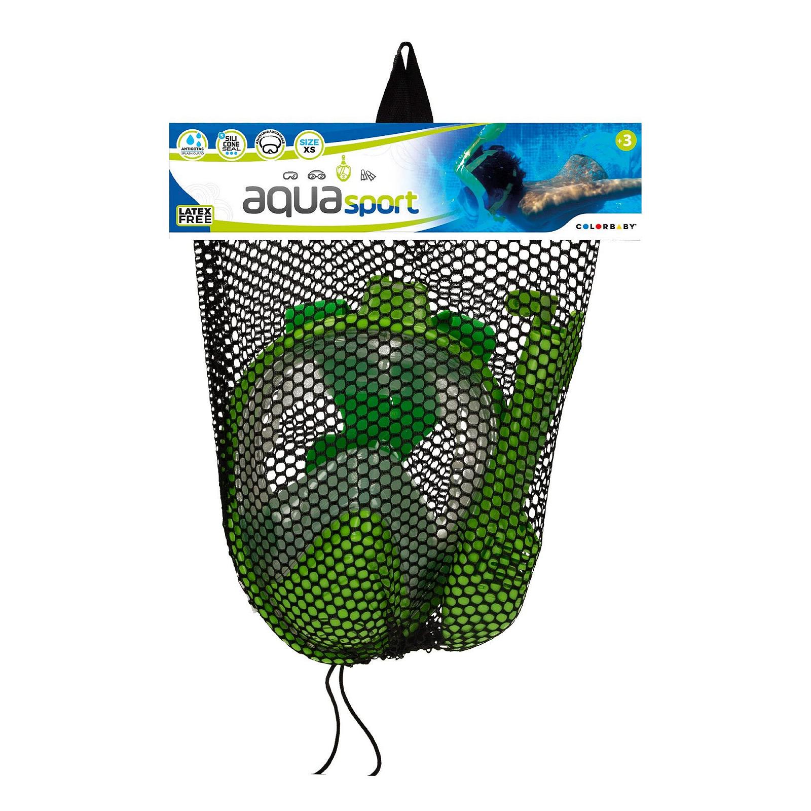 Маска для снорклінгу COLORBABY Aqua Sport, дитяча, розмір XS, зелена, фото №8