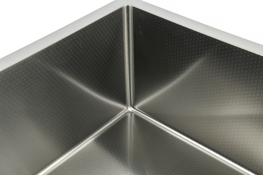 Чорна мийка для кухні с декором нержавіюча під стільницю Nett NВS-5045, фото №4