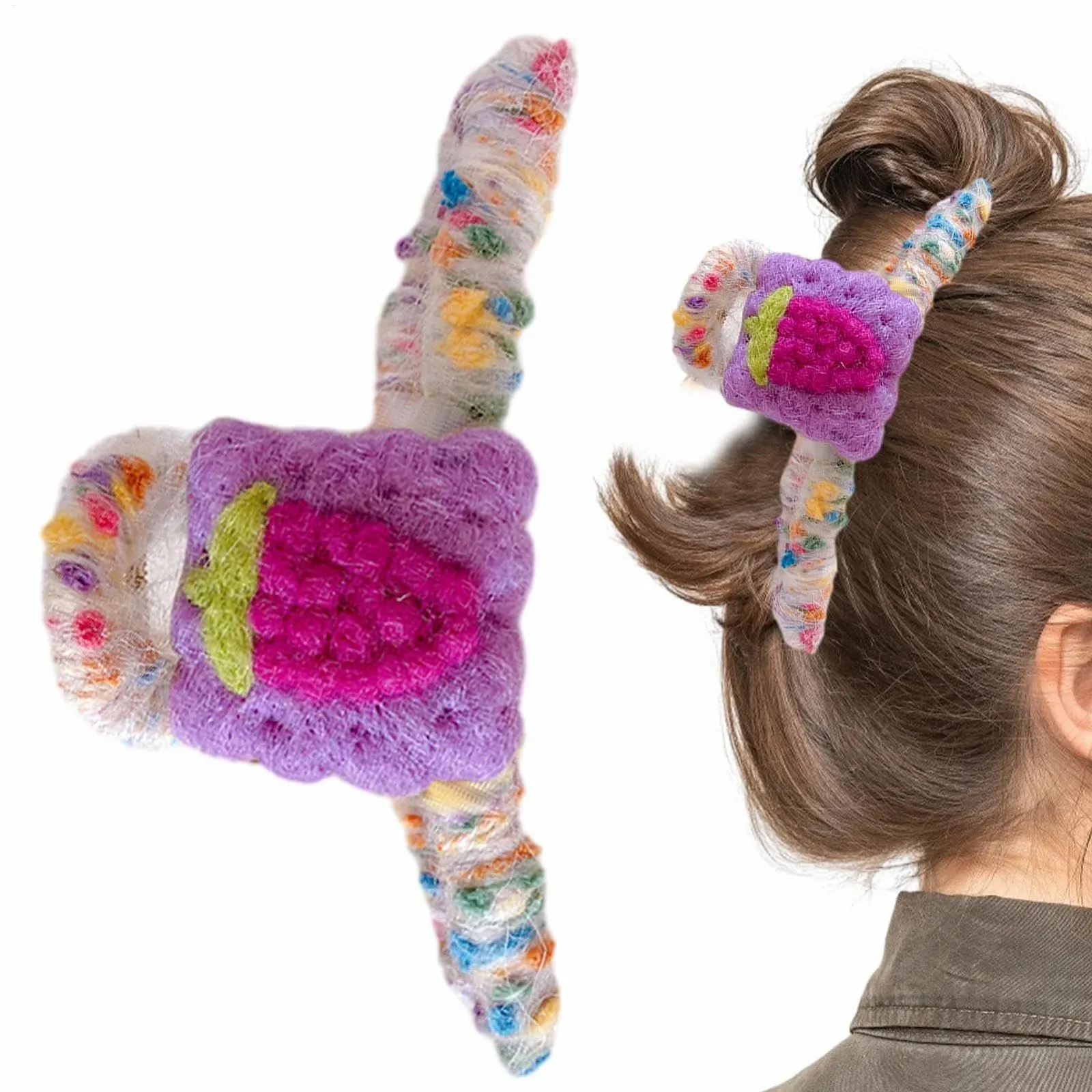 Заколки для волос Мягкие когти для волос Креативные заколки-акулы для размытых волос Большие нескользящие заколки для волос Модный многоразовый головной убор, фото №7