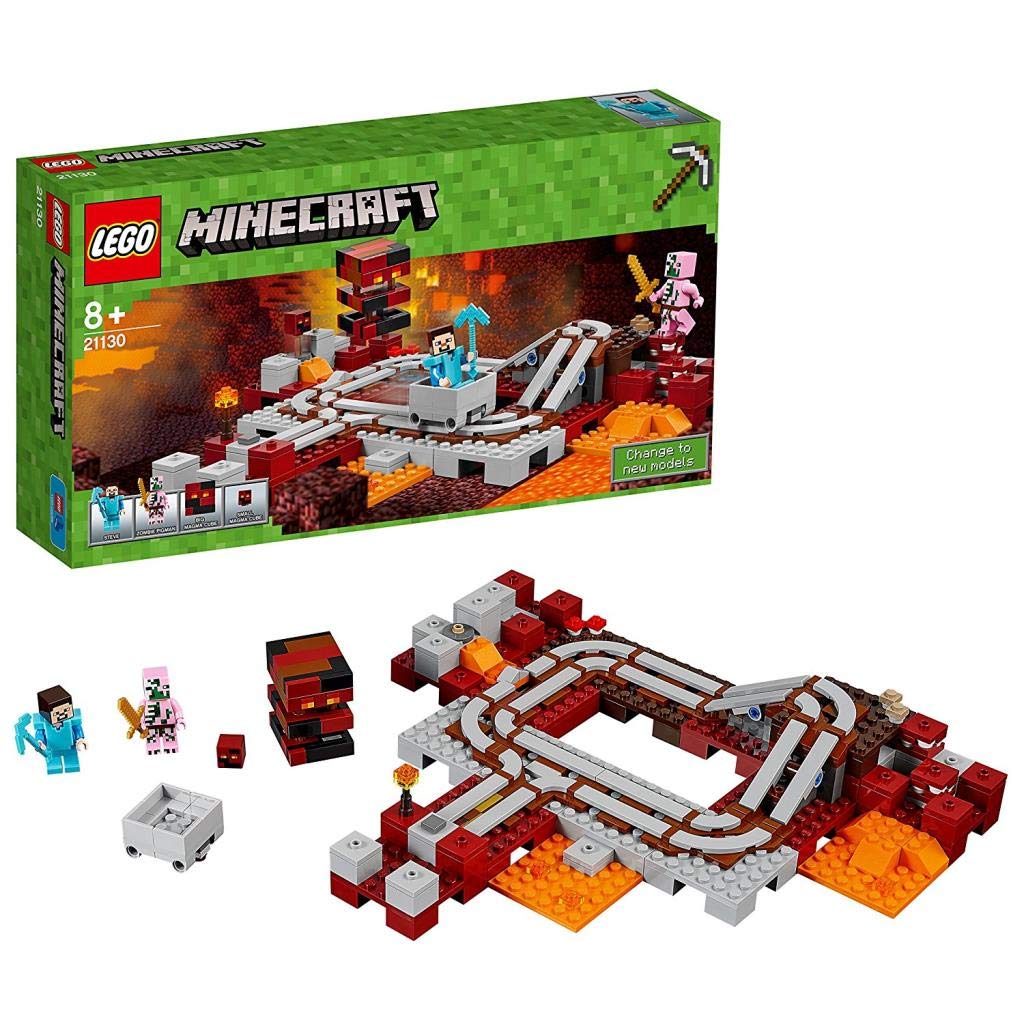 Набор LEGO Minecraft 21130 The Nether Railway Building, фото №6
