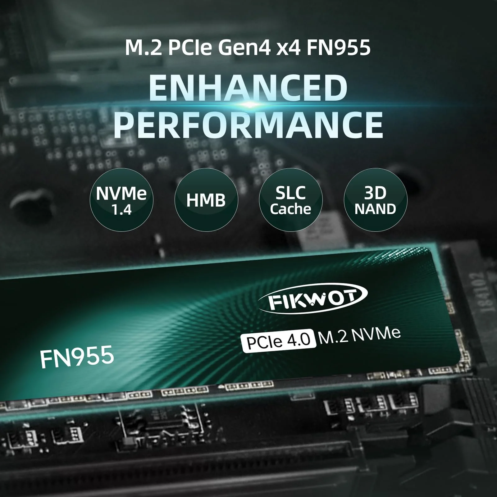 SSD накопитель Fikwot FN955 2ТБ M.2 PCIe Gen4 7350МБ/с, фото №7 SSD накопитель Fikwot FN955 2ТБ M.2 PCIe Gen4 7350МБ/с, фото №7