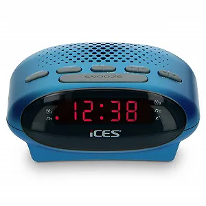 Годинник iCES ICR-210 сигнал радіо (2X часи будильника, функція відкладення, таймер сну) синій synthetic.ua - Фото 1