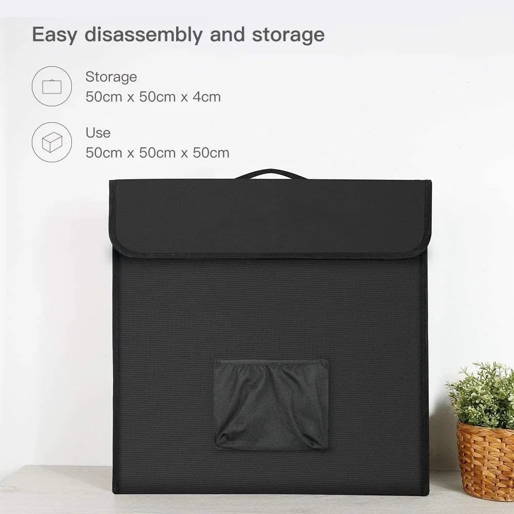 Фотобокс ESSDI PKL-D550 50×50×50см та 4 фони Чорний, фото №7 Фотобокс ESSDI PKL-D550 50×50×50см та 4 фони Чорний, фото №7