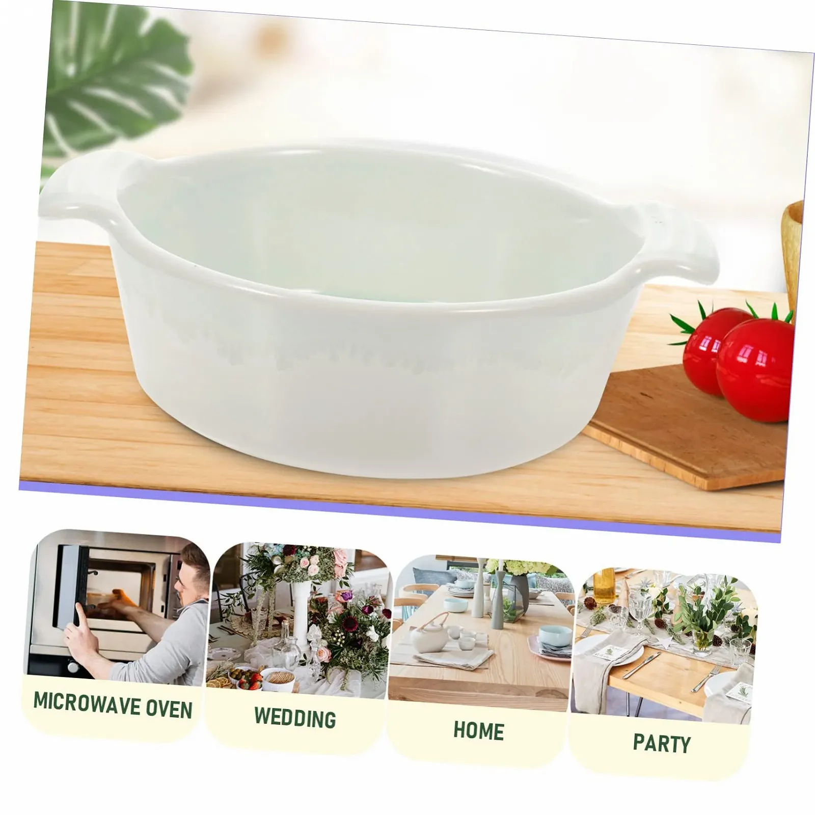 Форма для запекания Ciieeo Круглая С двумя ручками Зеленая, фото №5 Форма для запекания Ciieeo Круглая С двумя ручками Зеленая, фото №5