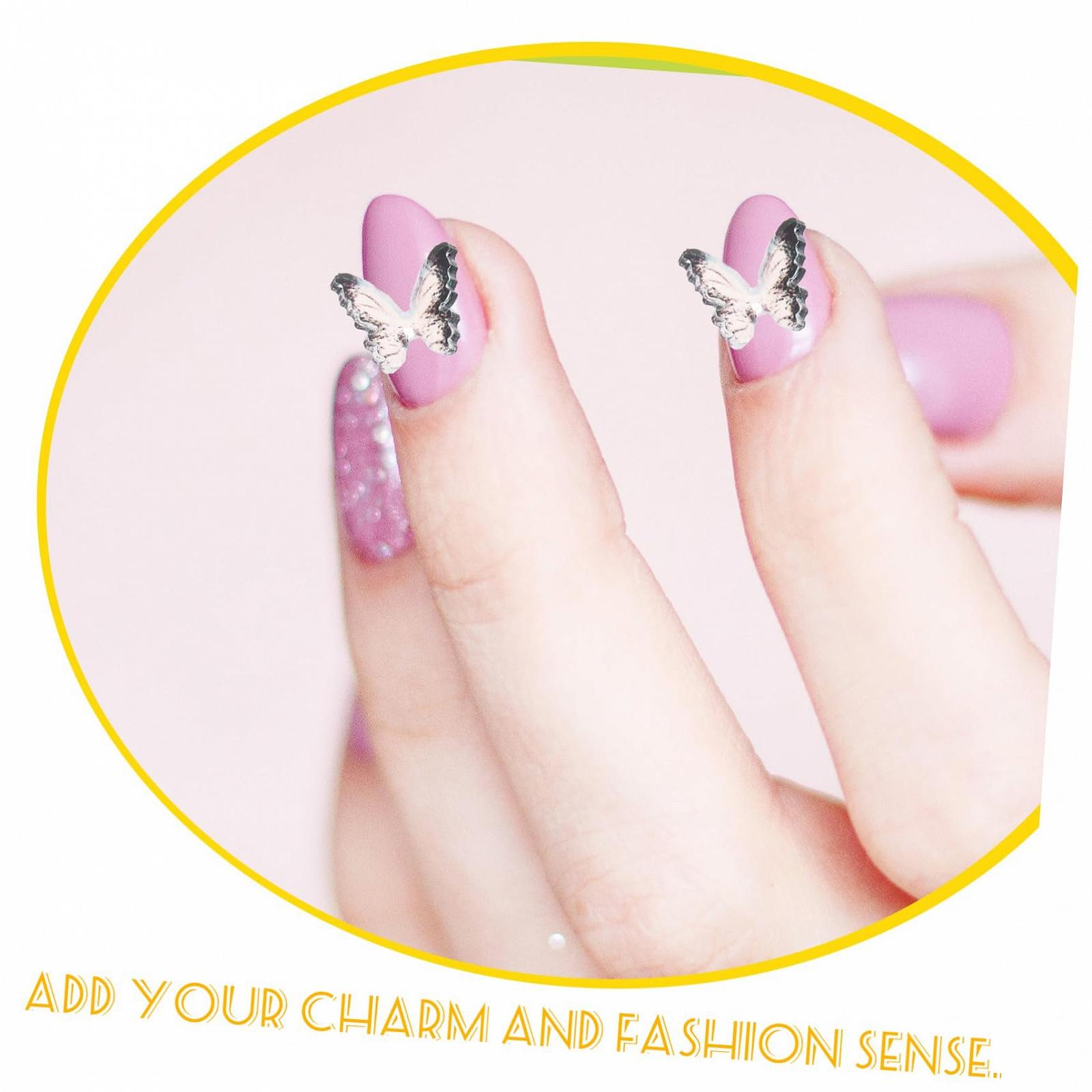 Набір 2 коробки Дрібні дорогоцінні камені та підвіски для створення нейл-арту для жінок, фото №8