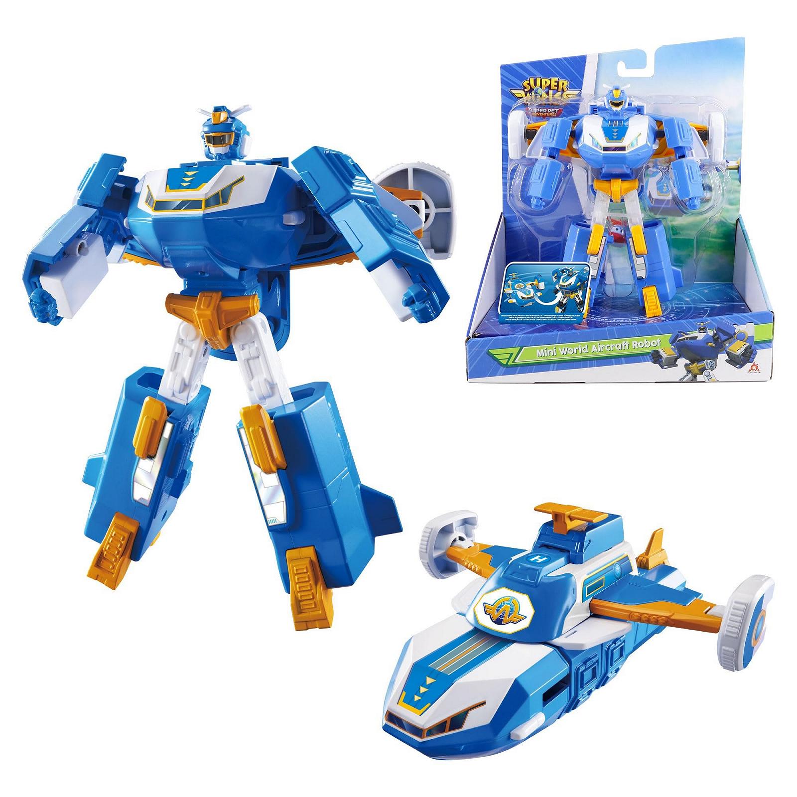 Трансформер Super Wings 2-в-1 Мини Мировой Самолет, Синий, фото №1