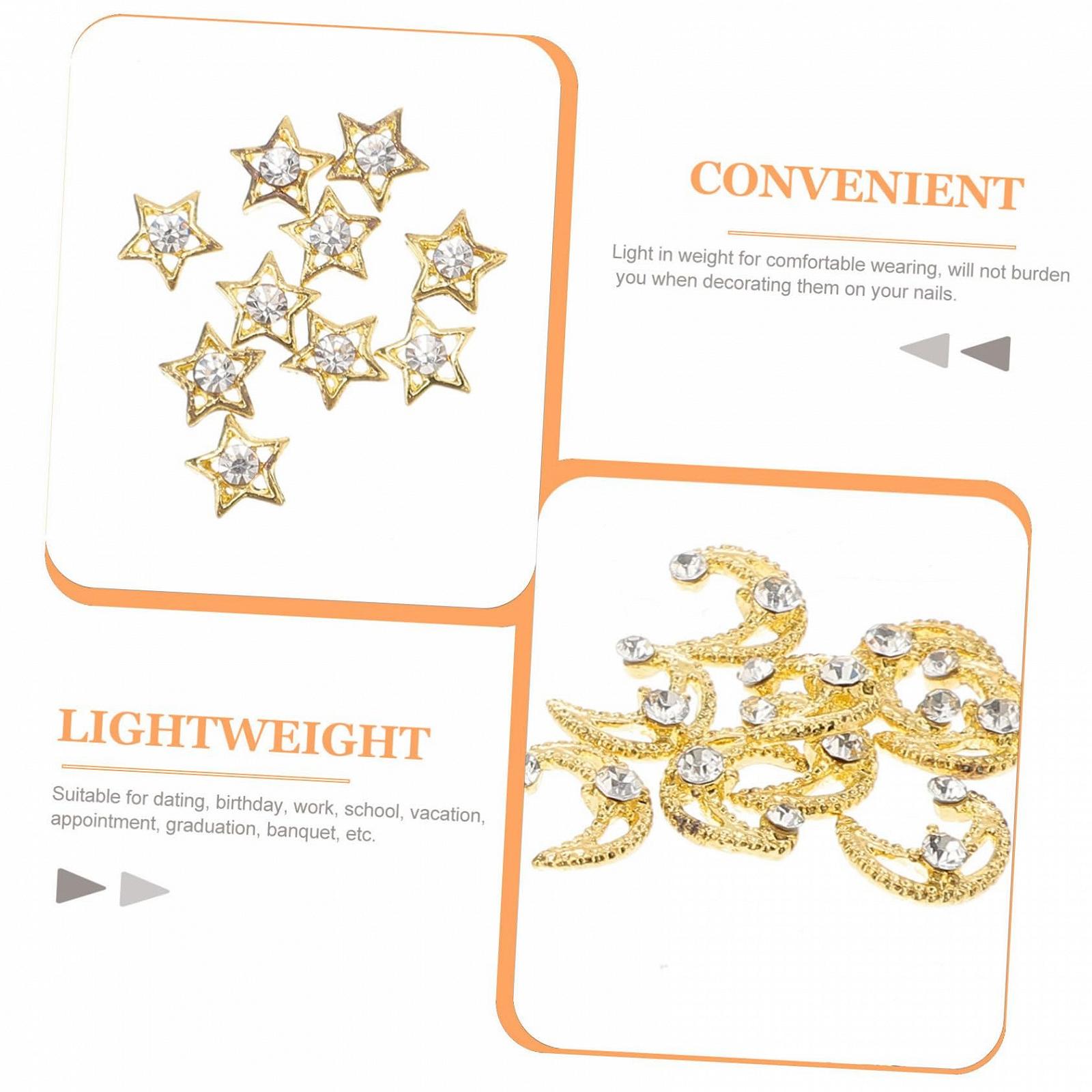 Металлические украшения для ногтей Луна 30шт, фото №7