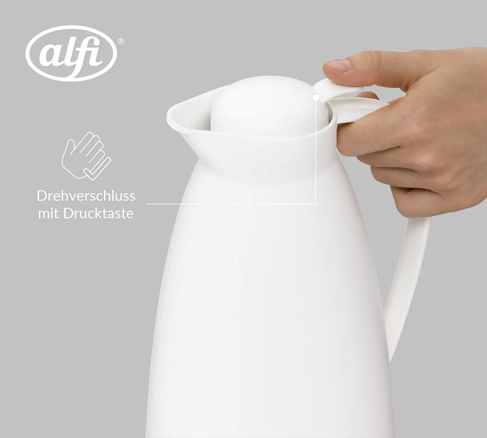 Термос-кавник alfi Eco 1.0 літр, матовий пластик, фото №4