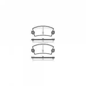 Комплект гальмівних колодок, дискове гальмо TRISCAN 8110 25016 для RENAULT, задня вісь - Фото 1
