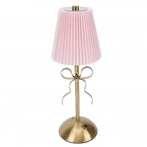Настільна лампа З бантом LED Акумуляторна Рожевий - Фото 1