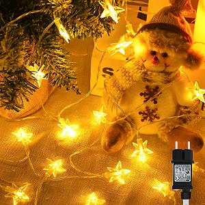 Гірлянда Cshare Зірки 15 м 100 LED П'ятикутна зірка Теплий білий - Фото 1