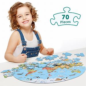 Пазл Карта мира Круглая карта 70 элементов synthetic.ua - Фото 1