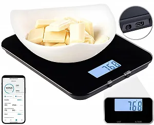 Кухонні ваги Rosenstein & Söhne Smart 5 кг 1 г Black ціна на synthetic.ua - Фото 1 Кухонні ваги Rosenstein & Söhne Smart 5 кг 1 г Black synthetic.ua - Фото 1