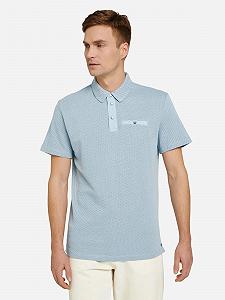 Поло structured polo with pocket 1030388XX1026298 Tom Tailor Блакитний 2XL - Фото 1