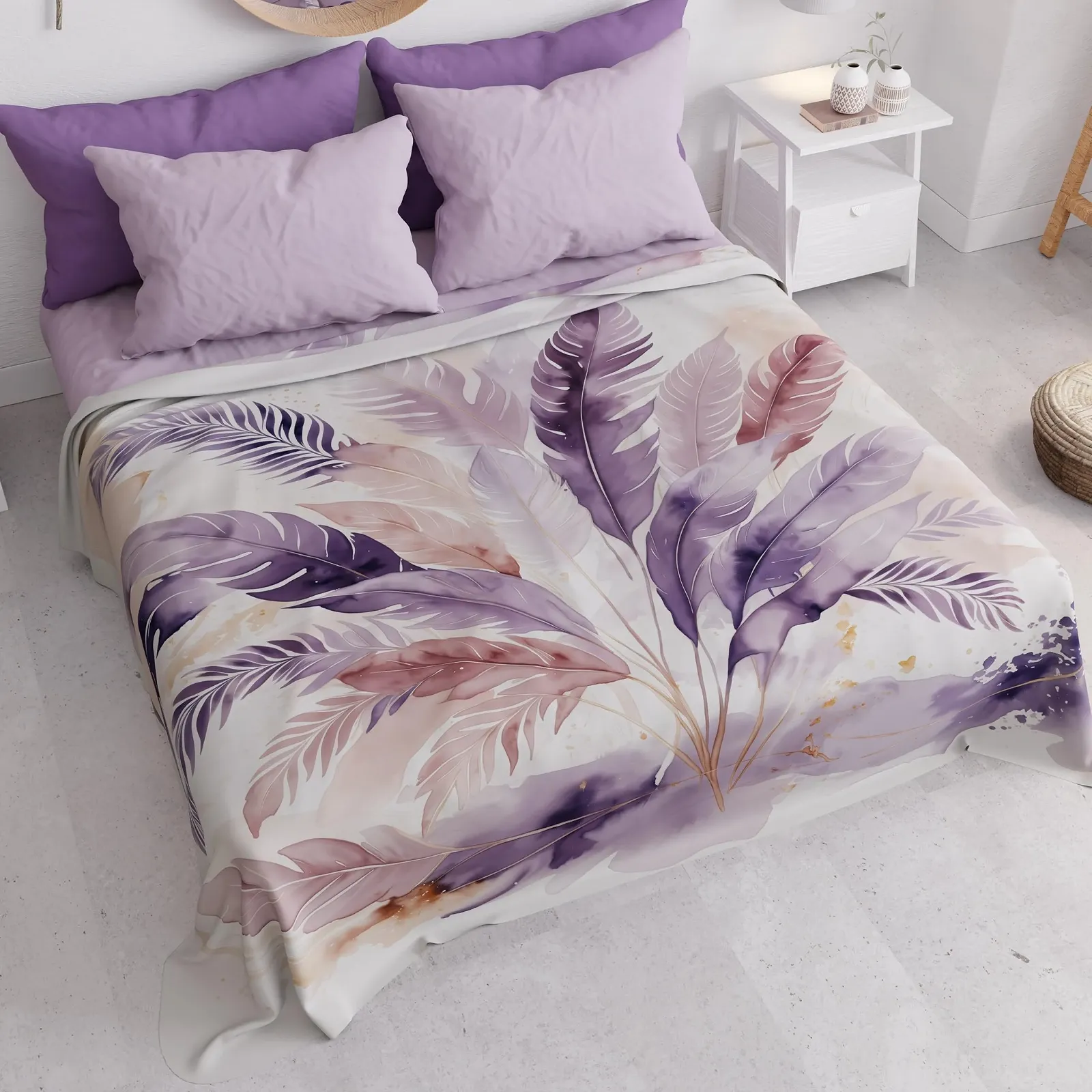 Покривало Двоспальне PETTI Artigiani Italiani Palm Purple, фото №3