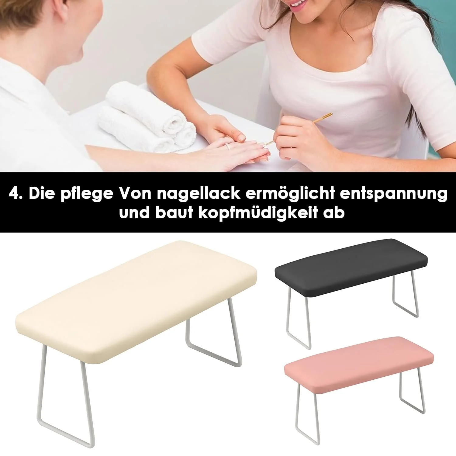 Підставка для рук Матеріал PU Шкіра Бежевий, фото №3