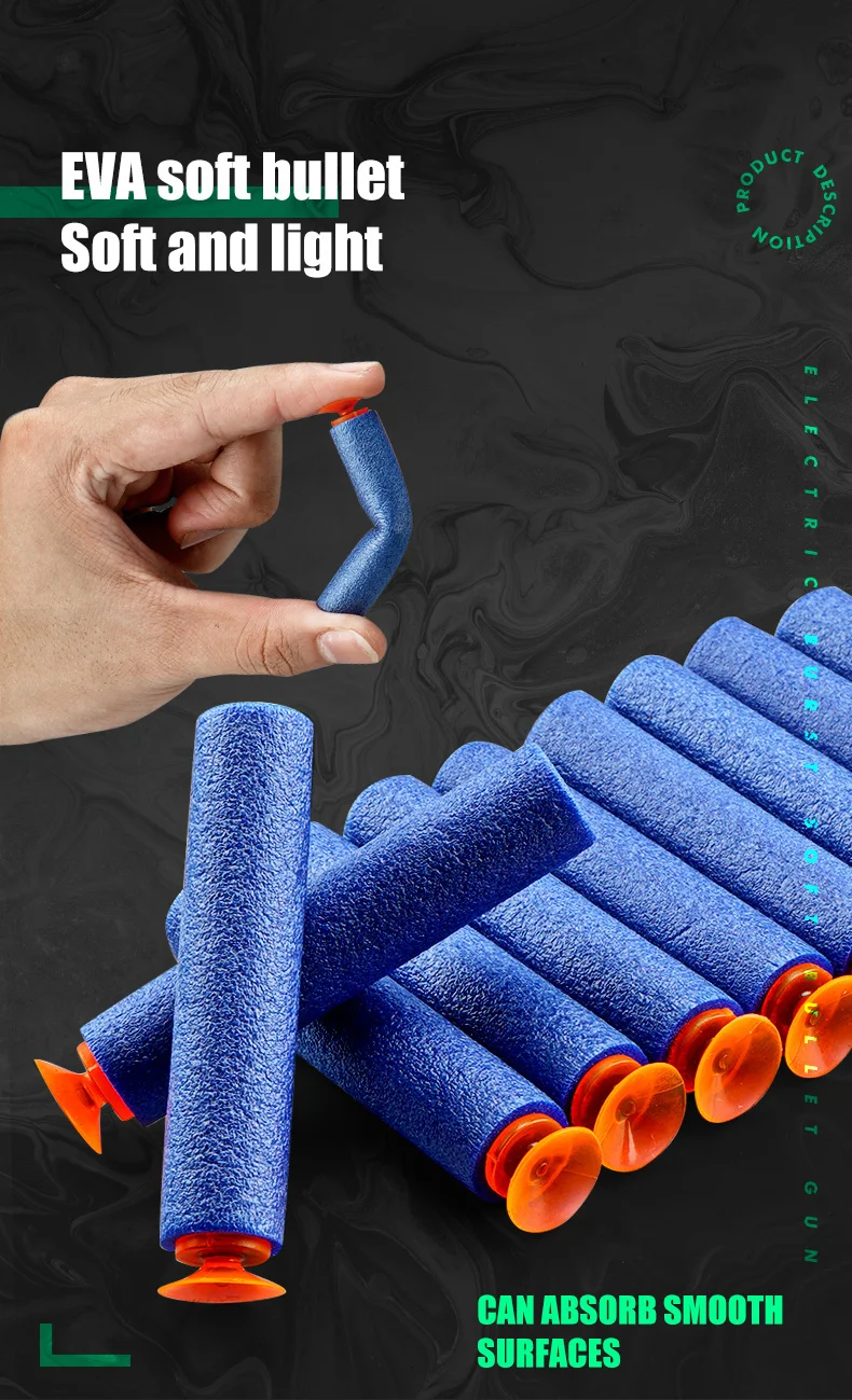 Дартбластер SV электро-пушка с 40 мягкими дротиками sv3069, фото №4