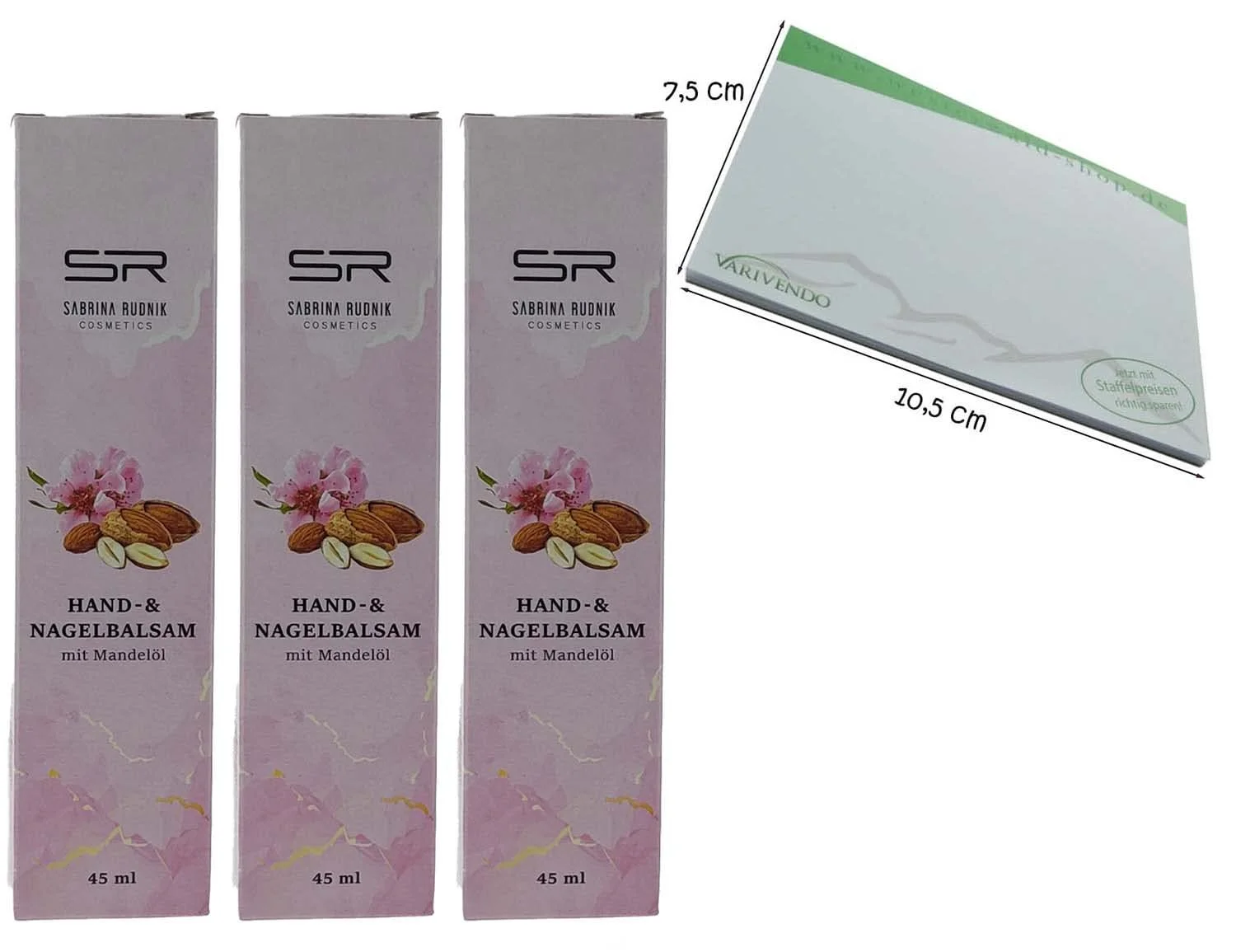 Бальзам для рук та нігтів Sabrina Rudnik з мигдалевою олією, 45 мл (3 шт.), фото №6 Бальзам для рук та нігтів Sabrina Rudnik з мигдалевою олією, 45 мл (3 шт.), фото №6
