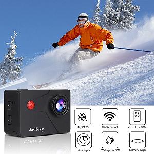 Екшн-камера руху Jadfezy 4K 30fps з WiFi та пультом дистанційного керування 20 MP 170° ширококутна synthetic.ua - Фото 1