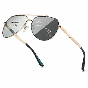 Фотохромні сонцезахисні окуляри для чоловіків SIPHEW, стильна велика оправа, захист UV400 - Фото 1