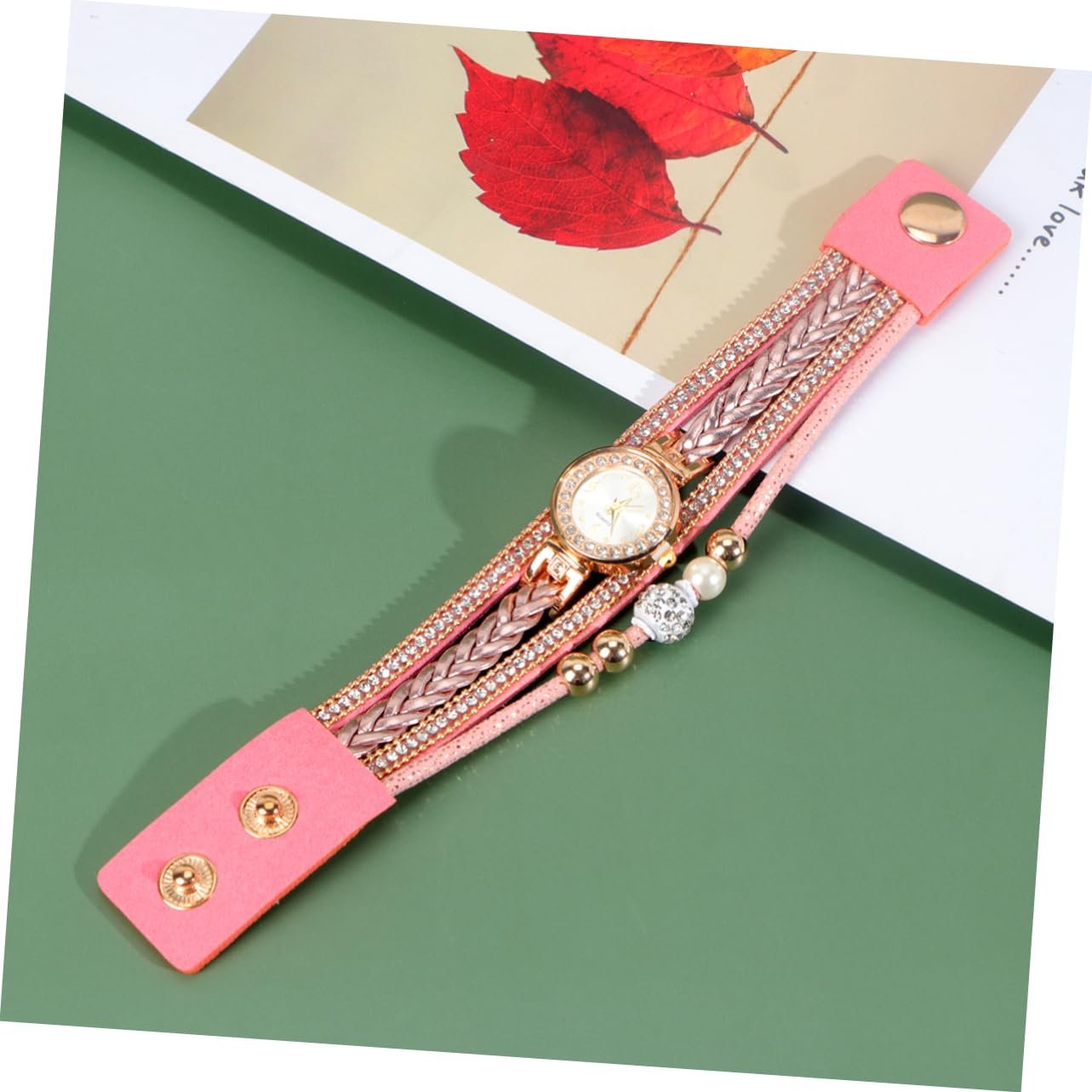 Наручные часы-браслет LIFKOME, стразы, модные браслеты для женщин, плетеный браслет, тканый браслет, синий, фото №3