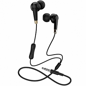 Проводные наушники вакуумные 3.5mm HOCO M58 Amazing с микрофоном 1.2m Чёрные - Фото 1