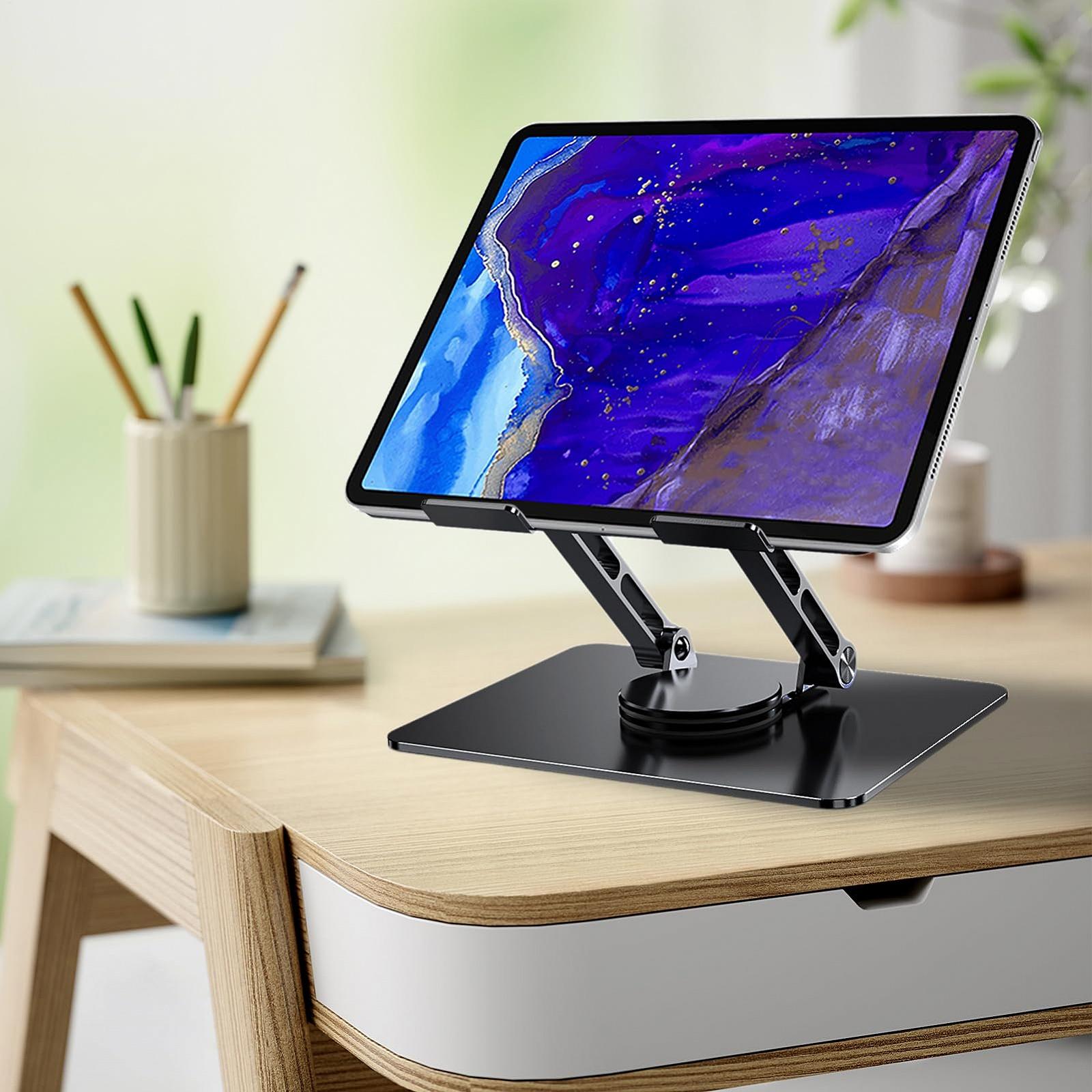 Регульована Підставка для Ноутбука/Планшета Ергономічна Складна Компактна Поворотна на 360 градусів для Роботи в Офісі Вдома Подорожей Навчання, фото №2