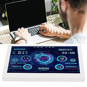 Монітор температури Zunate 5 Inch Комп'ютерний 5 дюймів IPS USB C Міні-екран synthetic.ua - Фото 1