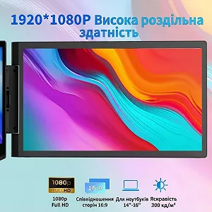 Монитор портативный 14" AskHand Full HD IPS 60 Гц synthetic.ua - Фото 1