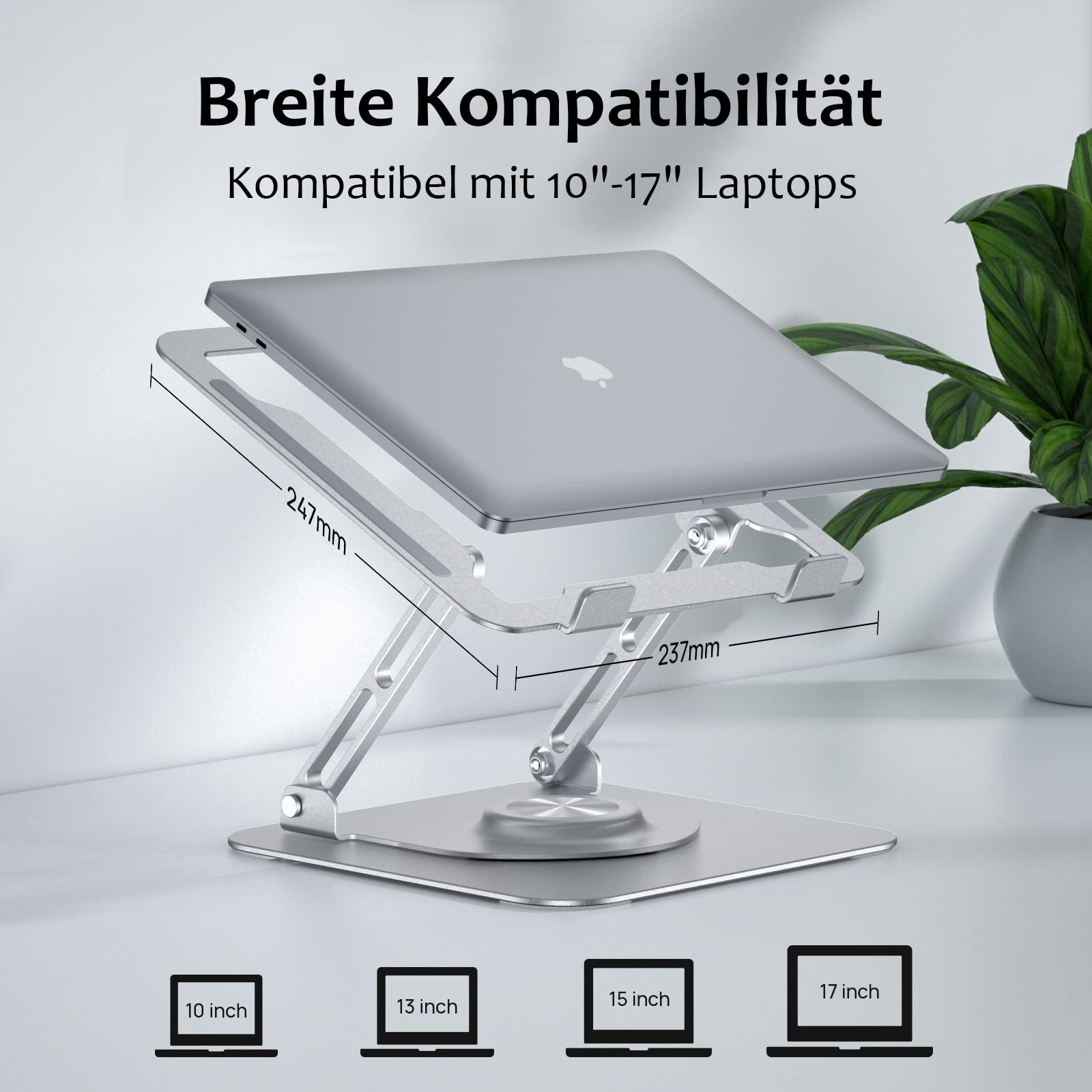 Подставка для ноутбука JOYEKY 360
Вращается, складывается, портативная. Изготовлена из алюминия. Регулируемая по высоте и эргономичная. Совместима с MacBook/Dell/HP/другими ноутбуками, фото №3