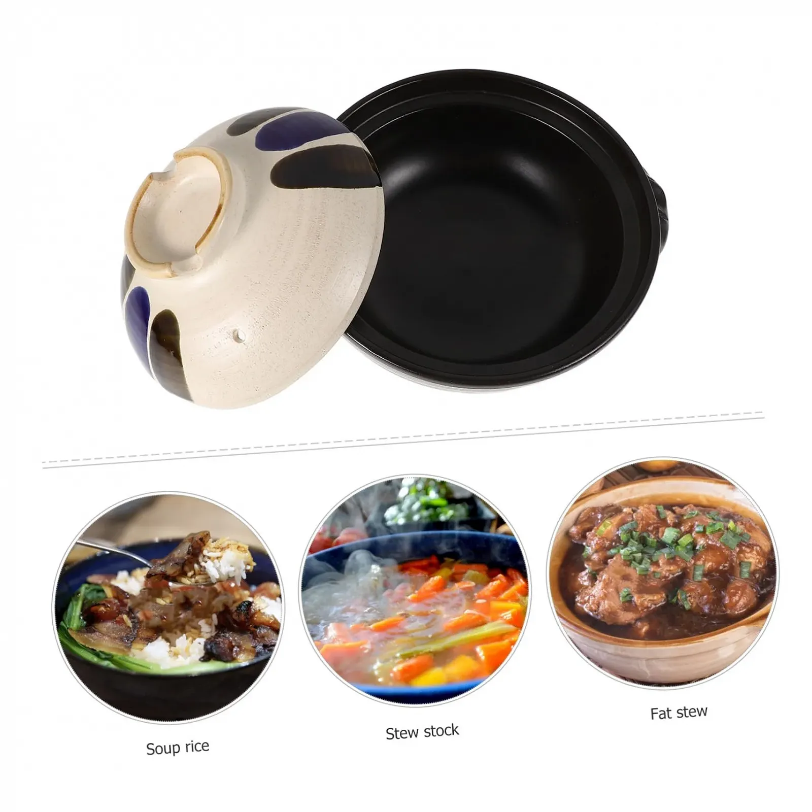 Горщик iplusmile малий керамічний з кришкою термостійкий для відкритого вогню, фото №8 Горщик iplusmile малий керамічний з кришкою термостійкий для відкритого вогню, фото №8