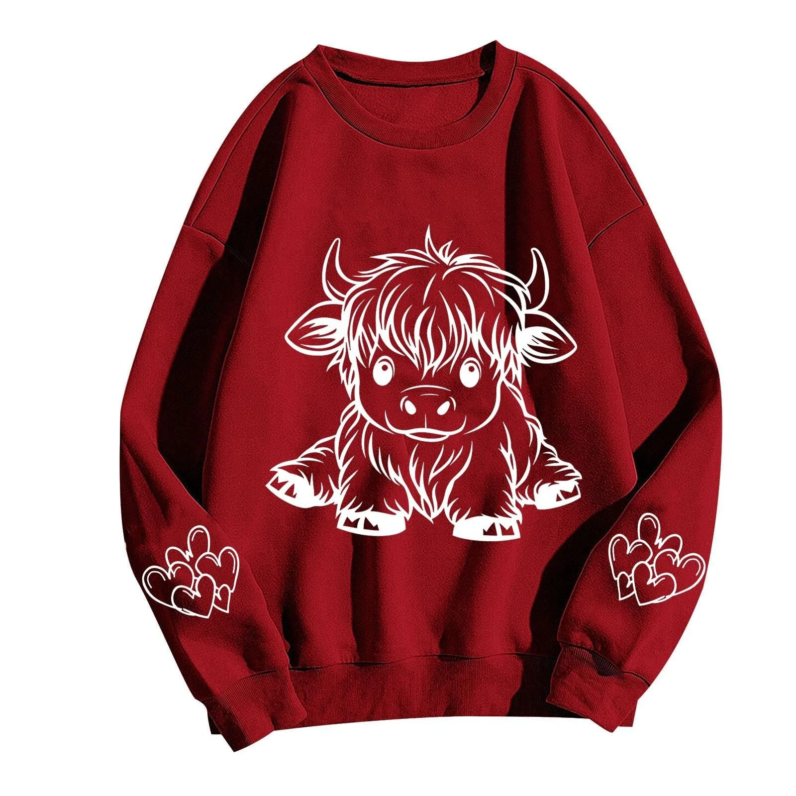 Лонгслив Komiseup Basic Круглый вырез Мода Животные мотивы M, фото №4