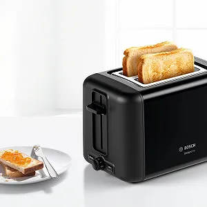 Тостер Bosch TAT3P423 970 Вт Чорний / Сріблястий ціна на synthetic.ua - Фото 1 Тостер Bosch TAT3P423 970 Вт Чорний / Сріблястий synthetic.ua - Фото 1