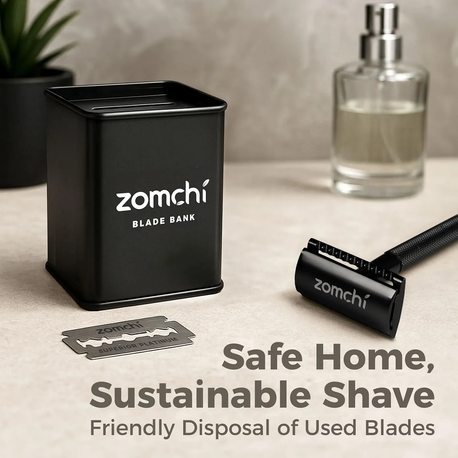 Контейнер для хранения лезвий Zomchi Blade Bank для использованных двухсторонних лезвий Black, фото №3 Контейнер для хранения лезвий Zomchi Blade Bank для использованных двухсторонних лезвий Black, фото №3