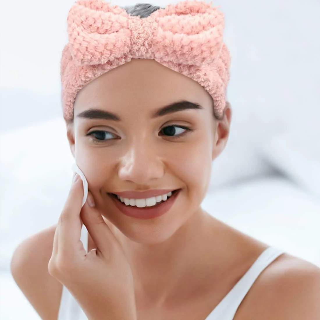 Пов'язка Spa Face Headbands Макіяж Волосся Бантик Еластична для Жінок Дівчат Умивання Догляд за Шкірою, фото №6