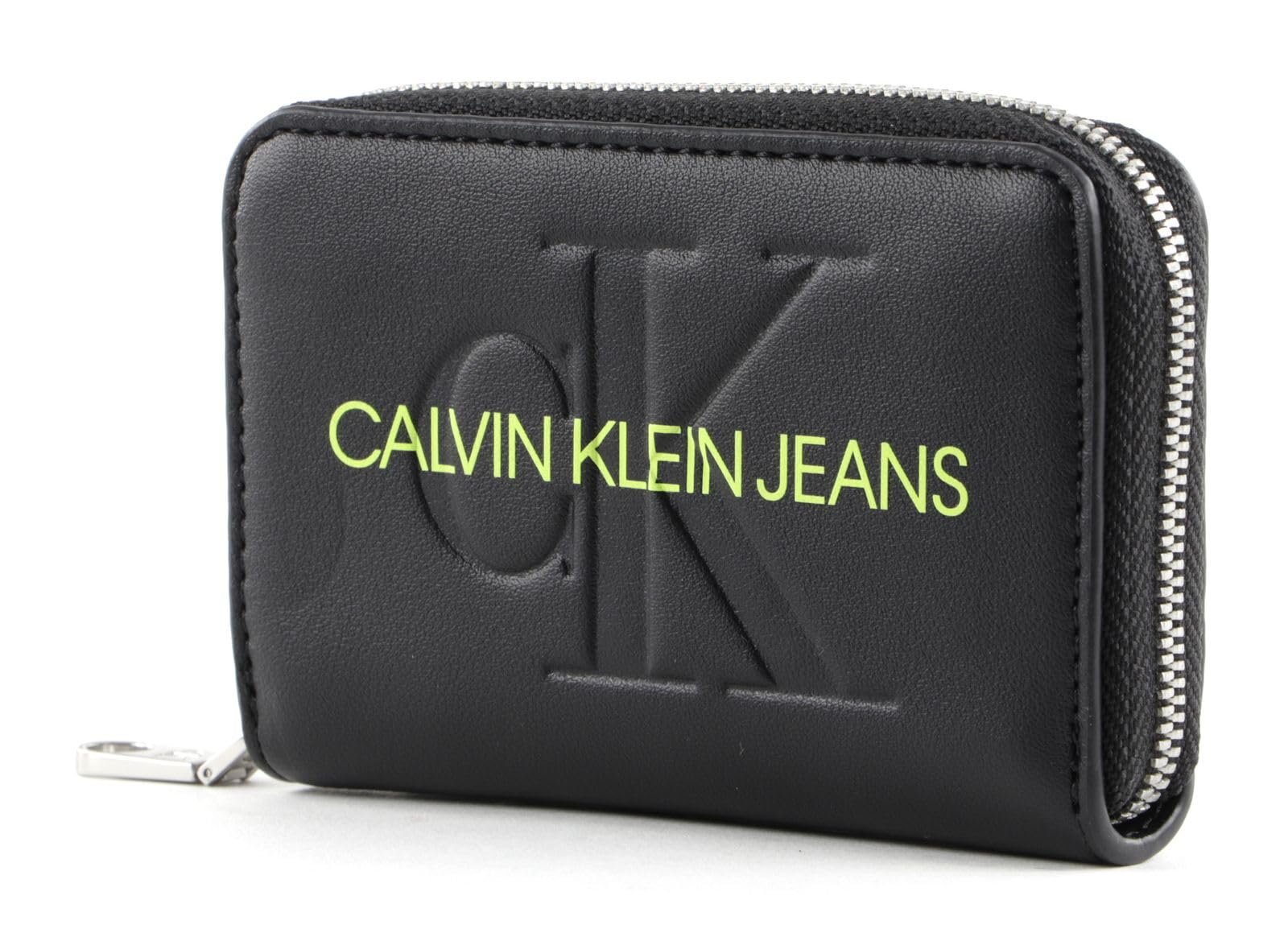 Гаманець Calvin Klein Jeans Sculpted Mono Zip-Around Neon Logo Чорний, фото №1