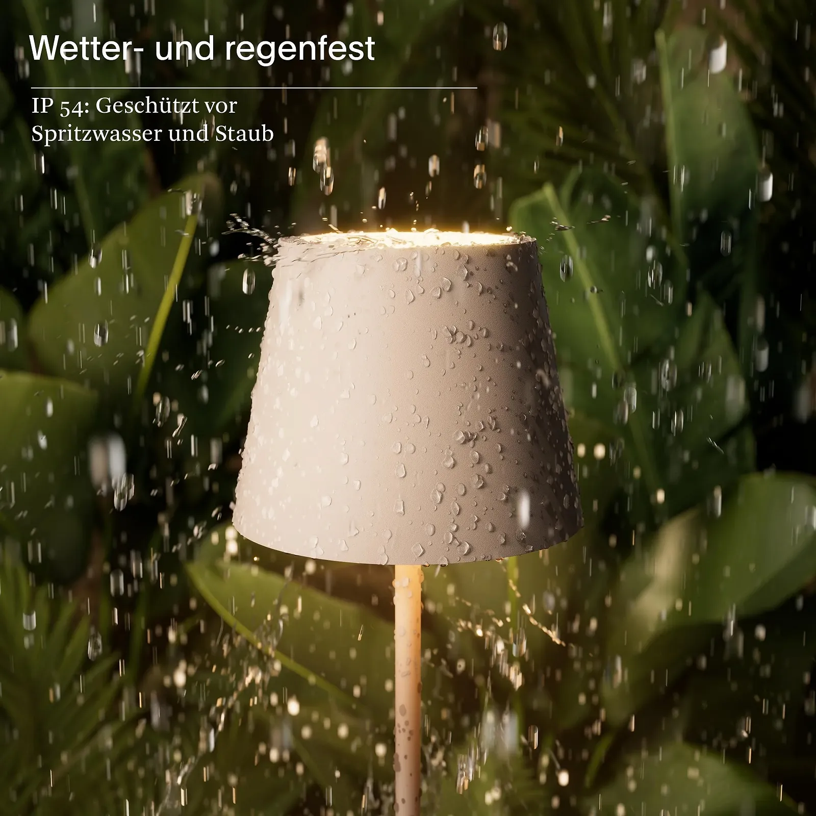 Настільна акумуляторна LED лампа Sigor Nuindie Mini Димована IP54 Висота 25 см USB-C 12 год Тонкий бежевий Упаковка 2 шт, фото №6