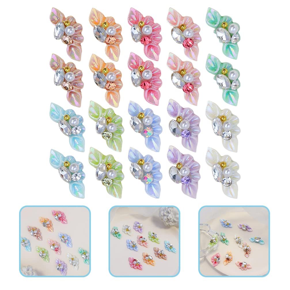 Украшения для ногтей Beavorty, 27 шт, резные, маникюрные, со стразами, украшения для маникюра, хлопья, блестки, аксессуары для ногтей, цветы из смолы, трехмерные цветы 3D, фото №6