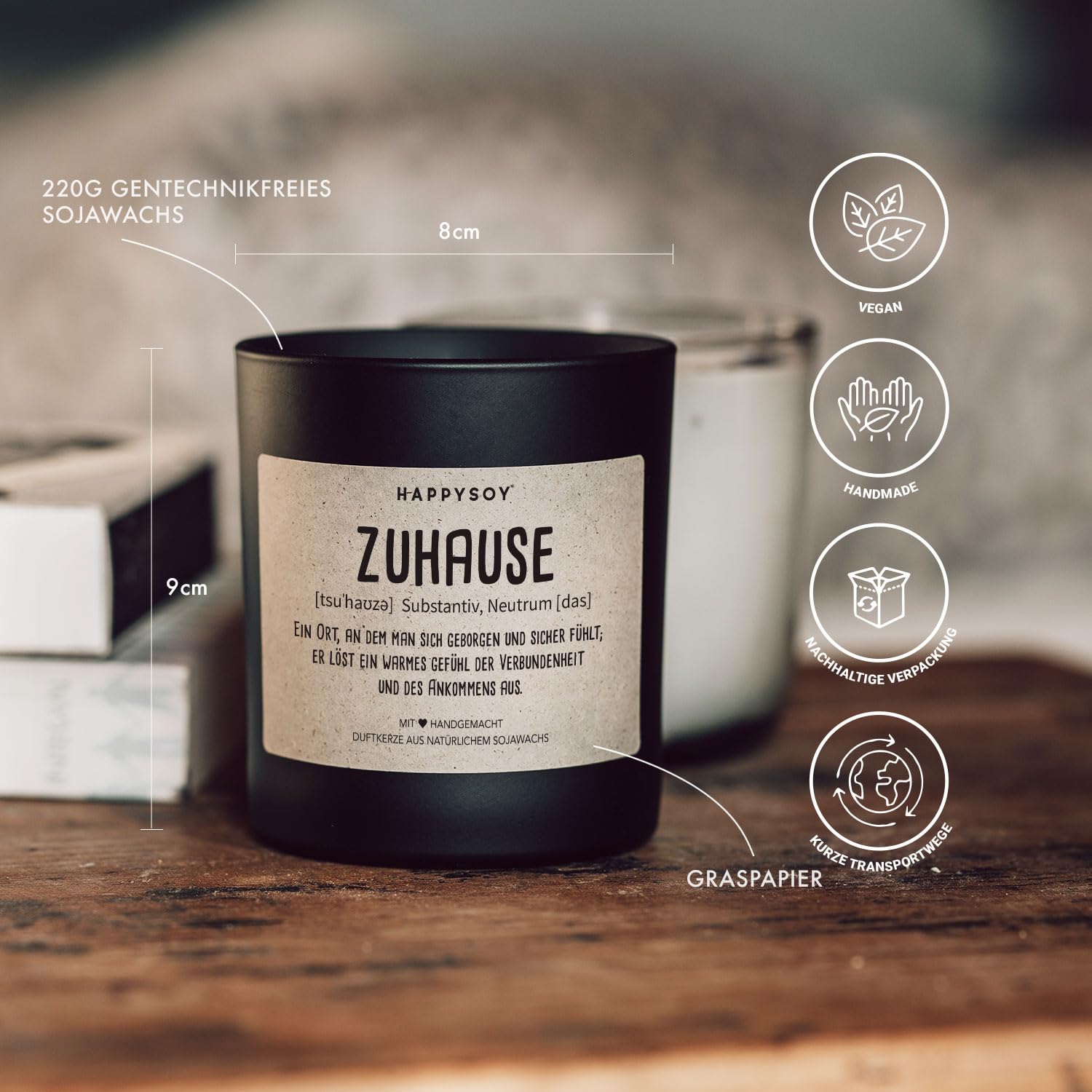 Свічка Happysoy у склі з написом соєва ароматизована біла, фото №4 Свічка Happysoy у склі з написом соєва ароматизована біла, фото №4