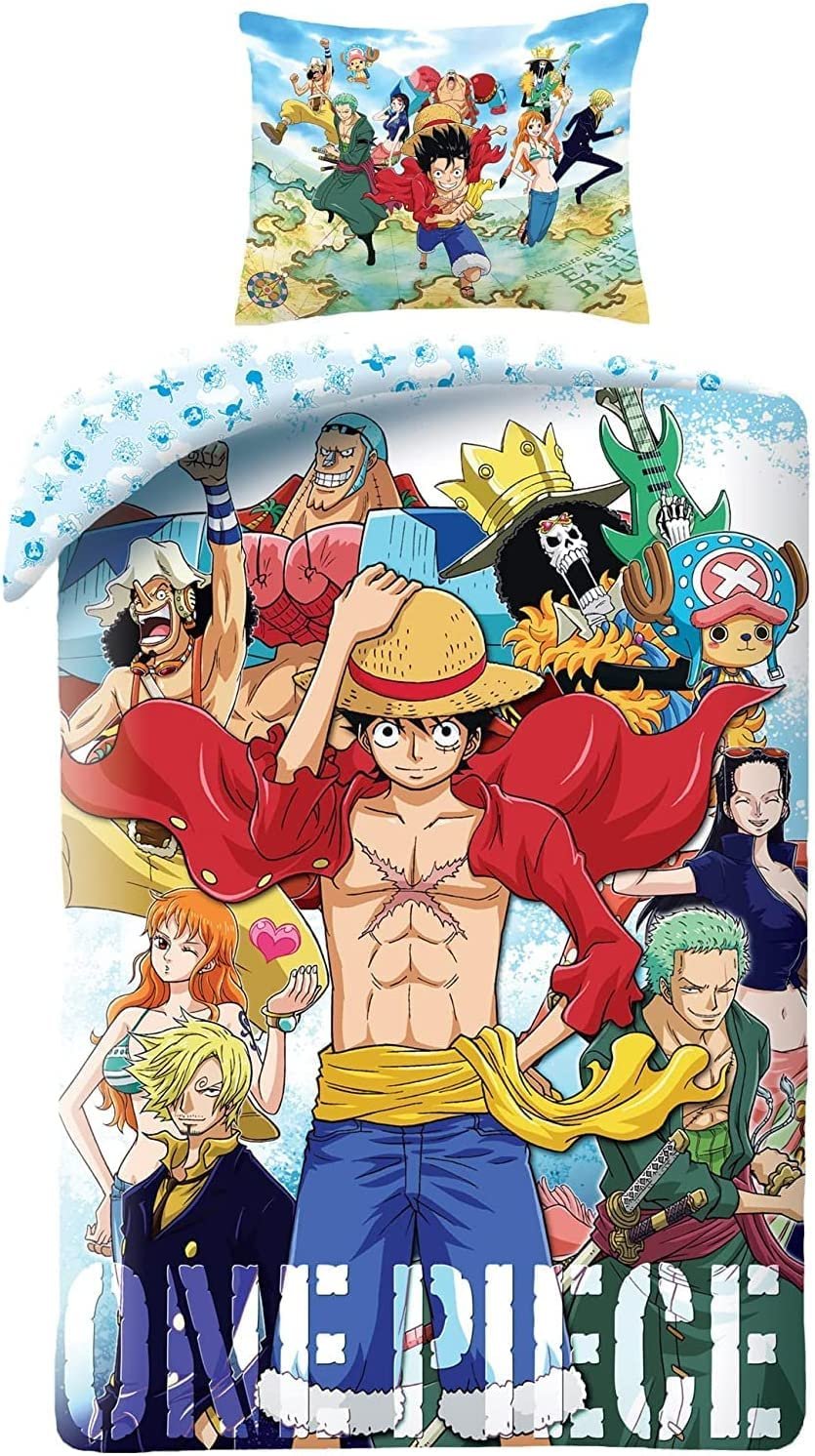 Підковдра One Piece Monkey D. Luffy та Різні Фігурки 140 x 200 см і Наволочка 70 x 90 см, різнокольоровий, фото №1