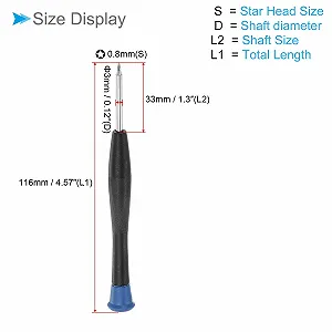 Викрутка Torx 0.8 мм 116 мм сталева набір 10 штук synthetic.ua - Фото 1