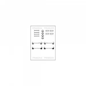 Монтажный комплект колодок стояночного тормоза TRISCAN 8105 112058 задняя ось - Фото 1